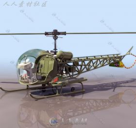 超酷微型直升机3D模型