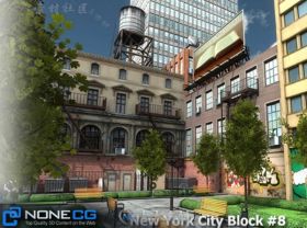 现实纽约市街区8城市环境3D模型Unity游戏素材资源