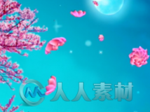 唯美三维樱花花瓣舞蹈节目LED背景视频素材