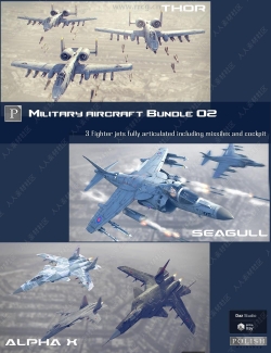 战斗机军用飞机造型细节3D模型合集