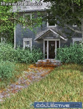 破旧的幽灵老房子环境3D模型合辑