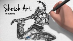 神奇的铅笔素描艺术特效AE模板 Videohive Pencil Sketch Art 17913816