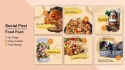 西餐快餐美食海报宣传展示东湖AE模板