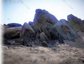 干旱环境岩石风景环境模型Unity3D素材资源