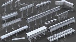15组高质量工业管道3D模型合集