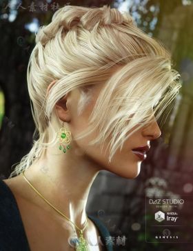 美丽时尚的女性头发3D模型合辑