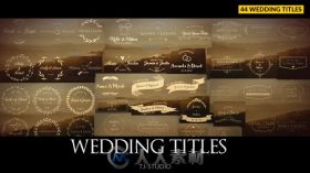 温馨美丽的婚礼标题动画AE模板 Videohive Wedding Titles 17622074