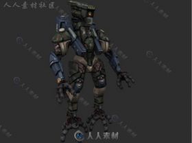危险的机甲机器人角色3D模型Unity游戏素材资源