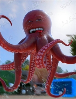 生动人形表情章鱼3D模型合集