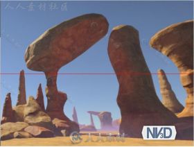 沙漠岩石室外道具模型Unity3D资源素材