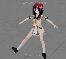 日式可爱女主角3D模型