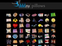 《3DDD枕头3D模型合辑》3DDD Pillows