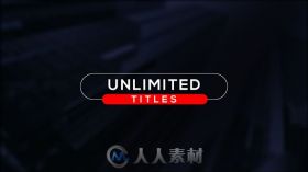 企业风格最小标题排版动画展示AE模板 Videohive Unlimited Minimal Titles 19074649
