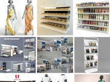 商场超市产列展示装饰设施3D模型合辑 MODERN SHOPS MODELS COLLECTION