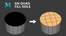 GN Quad Fill Hole顶部快速四边形拓扑Maya插件v4.17版