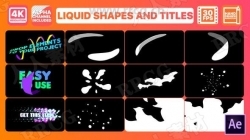 液体动态旋转智能色彩标题展示动画AE模板