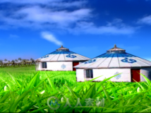 草原蒙古包动态视频