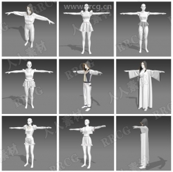 10套Marvelous Designer衣服服饰高质量3D模型