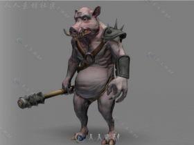 怪物战士猪生物角色模型Unity3D素材资源