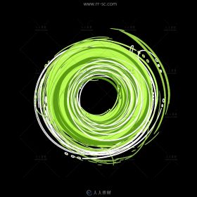 绿色螺旋状线条旋转动态图形视频素材 带通道