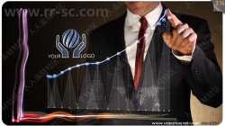 商务人士手势演示企业统计信息Logo演绎动画AE模板
