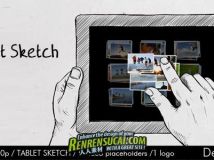 《平板电脑使用演示 AE包装模板》Videohive tablet sketch 674364