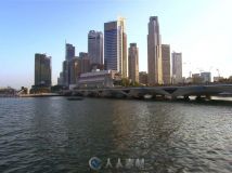城市江面高清实拍视频素材