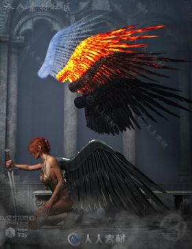 梦幻堕落天使的翅膀3D模型合辑