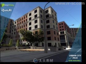 3A级完整的城市环境3D模型Unity游戏素材资源