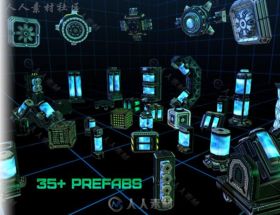 科幻电池包科幻环境3D模型Unity游戏素材资源