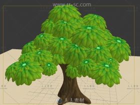 精品卡通小树3D模型