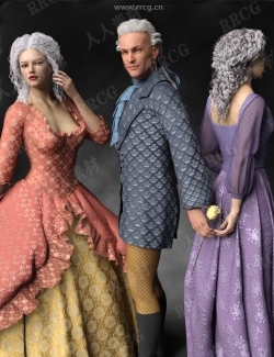 高贵历史图案童话贵族风格花纹贴图3D模型合集