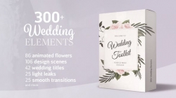 300组4K唯美风格婚礼婚纱婚庆片头包装AE模板