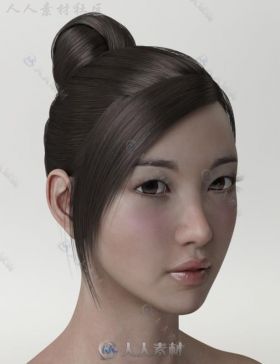 可爱精练的女性现代发型3D模型合辑