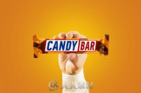 条状糖果包装PSD模板Candy bar mockup