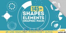 4K （带通道）超大图形元素文件包视频素材Shapes & Elements Graphic Pack