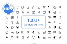 1000款IOS风格图标PSD模板1042 iOS Style Line Icons