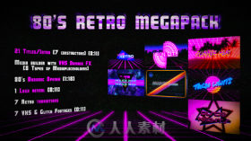 80年代时尚复古标题动画包AE模板 Videohive 80's Retro Megapack 17025429