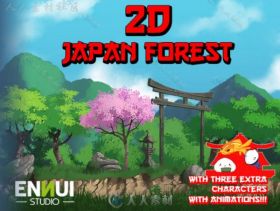 美丽的日本森林贴图和材质Unity2D素材资源