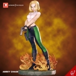 Abbey Chase《危险女孩》动漫角色雕塑雕刻3D模型