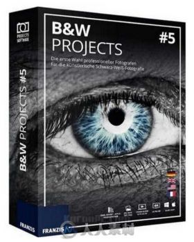 Black White色彩控制PS插件V5.52版 FRANZIS COLOR AND BLACK WHITE PROJECTS 5.52 WIN