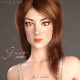 美丽感性皮肤雪白的女性模特3D模型合辑