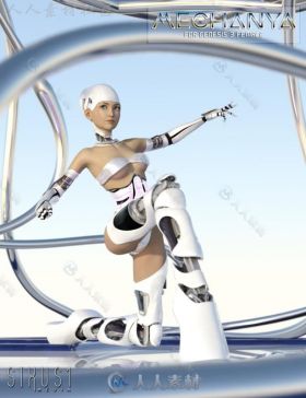 美丽超酷的机械女性3D模型合辑