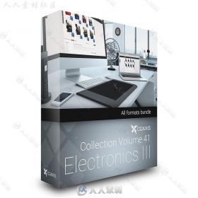 手机电脑等最新科技产品高精度3D模型合辑 CGAXIS VOL 41 ELECTRONICS III