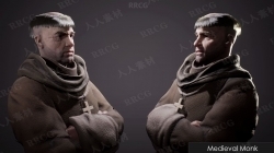 大型模块化中世纪僧侣角色Unreal Engine游戏素材资源