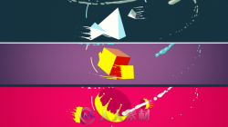 三种版本卡通液化风格Logo演绎动画AE模版