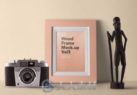 木质相框展示第三版PSD模板Wood-Frame-Mockup-Vol3