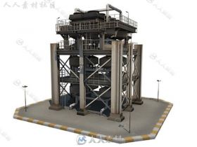 炼油厂工业环境3D模型Unity游戏素材资源
