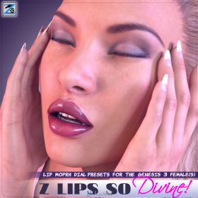 女孩性感的唇部集合3D模型合辑