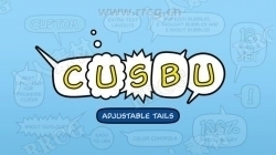 标题卡通调皮气泡对话框展示动画AE模板